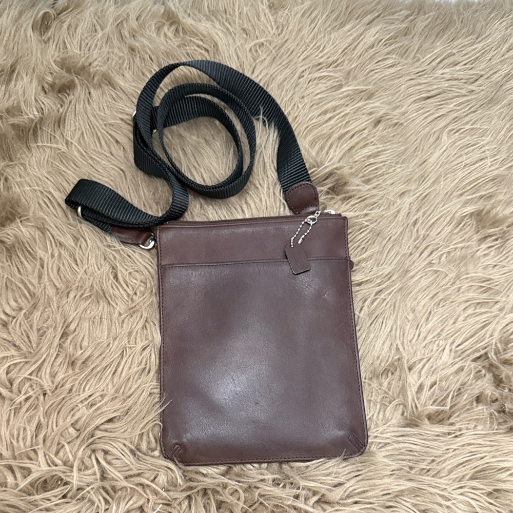 RARE Coach Brown Leather Crossbody Bag - Picture 1 of 7